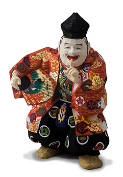 一刀彫　奈良　神箸東林　福の神　